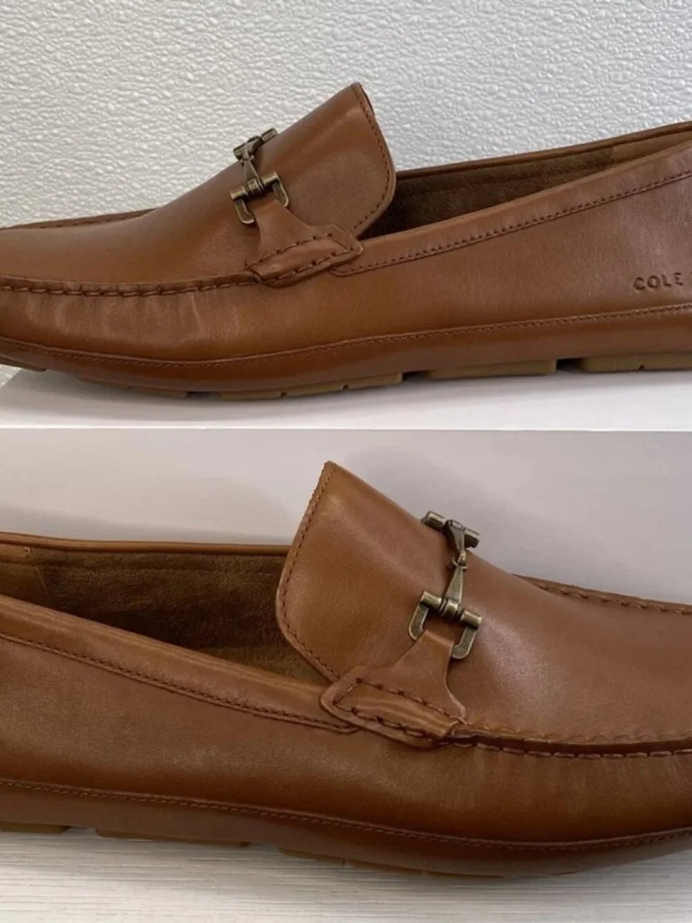 Cole Haan Wyatt Driver Loafers Men's Size 13M British Tan Leather Bit Buckle